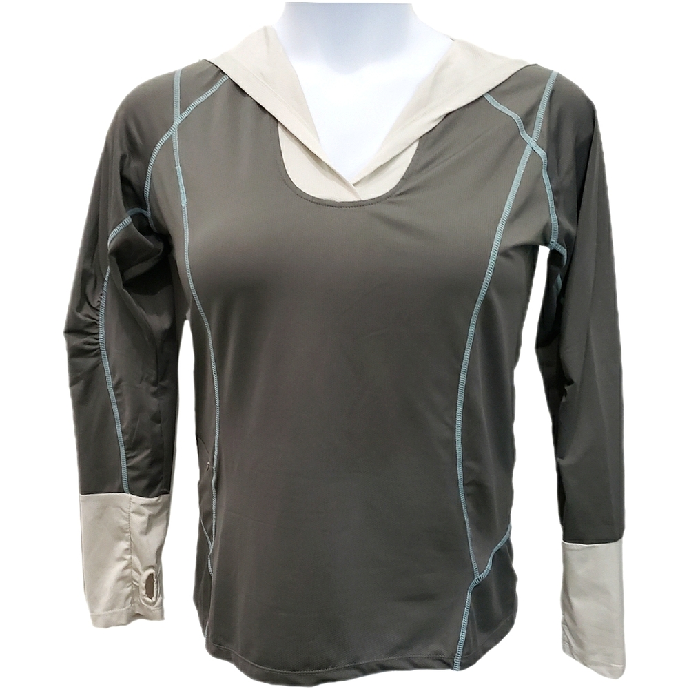 Carve Designs Pullover Technical Hiking Yoga Running Long Sleeve Hoodie, L